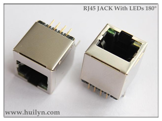 Wholesale Vertical RJ45 connector,RJ45 Modular JACK with LEDs from china suppliers