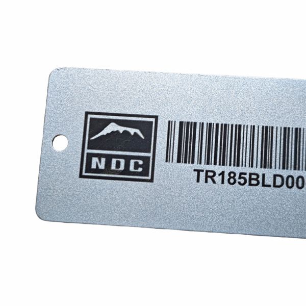 Customized Aluminum Barcode Tags Durable Metal Barcode Asset Tags Silver