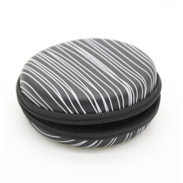 75 Degree EVA Headphone Carrying Case Round With Zipper