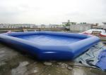Mobile portable large inflatable swimming pools with Customized color , Soft PVC