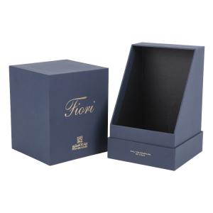 China Embossing Custom Printing Lid And Base Box For Soy Candle Jar on sale