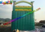 Customized Waterproof Outdoor Inflatable Water Slides With Pool in Green Blue