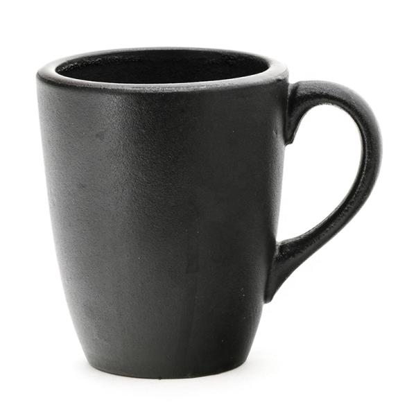 Custom Logo Plain Black Glazed Color Reusable Ceramic Coffee Mug
