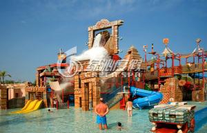 Wholesale Commercial Huge Fiberglass Slide Water Park with Water Castle , Maya Style from china suppliers