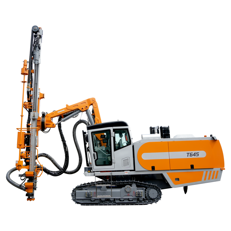 T645 Integrated Surface Top Hammer Drill/Drilling Rig With High Frequency High Pressure Full Hydraulic Rock Drills And Auto Rod Changer