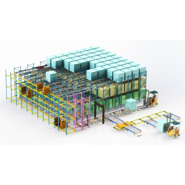 Two Way Radio Shuttle Cart And Carrier ASRS Automatic Storage And Retrieval System Pallet Runner Rack System