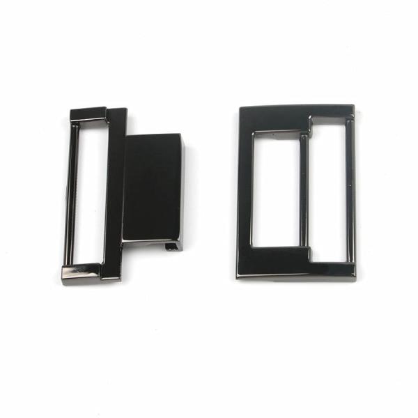 Belt Hardware Fitting 45mm Inner Size Zinc Alloy Interlocking Waist Belt Buckles