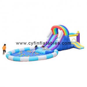 Wholesale EN71 Custom Tarpaulin Inflatable Water Slide Pool from china suppliers