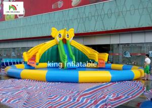 China Elephant PVC Inflatable Water Park With Swimming Pool For Kids 1 Year Warranty on sale