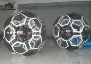 Wholesale Soccer Type Inflatable Walk On Water Ball , Black Kids Water Sports Games from china suppliers