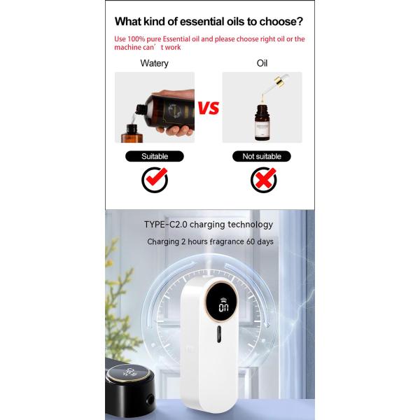 Fully Automatic Aromatherapy Machine Wall Mounted Aromatherapy Essential Oil Diffuser