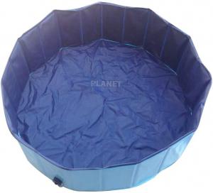 China Blue 0.3cm Pvc Large Foldable Pet Wash Tub For Dog Cat Swimming on sale