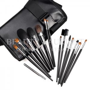 Wholesale SA8000 Certified Durable Black Face Makeup Brush Set For Face Lip Eyes from china suppliers