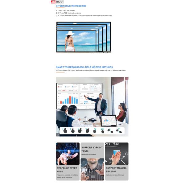 Integrated DDR4G SSD128G Interactive LCD Whiteboard MEGA DCR With Roller I5