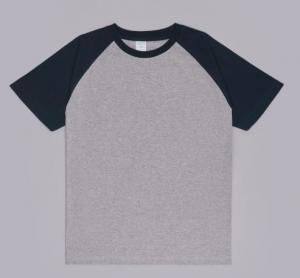 China Small Quantity Clothing OEM Factory 230g Raglan Round Neck Short - Sleeved 100% Cotton T - Shirt on sale