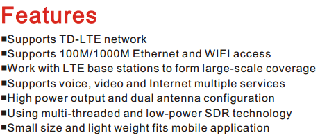 High Power 4G LTE CPE AES Encryption 5/10/20MHz Bandwidth