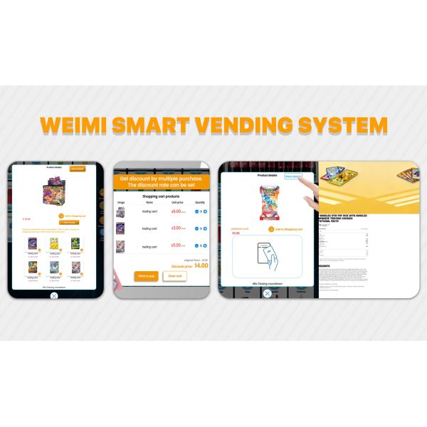 WEIMI Pokémon & Sports Card Vending Machine with Elevator System, Touchscreen, QR & Card Payment, Cloud Management