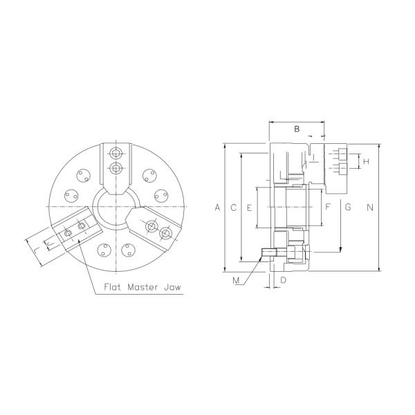 JP SERIES HIGH SPEED DIAPHRAGM POWER CHUCK FOR HIGH PRECISION TURNING WORK