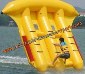 Wholesale 3m Width Yellow Inflatable Banana Boat  , Inflatable Flyfish For Adults from china suppliers