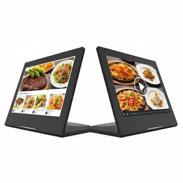 23.8 Inch Digital Menu Board with Split Screen and Video Playback for Restaurants