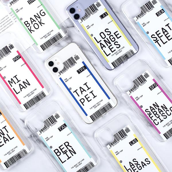 Gel Boarding Pass Phone Cases Light Weight Camera Protection