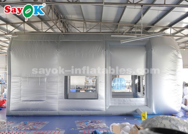 Quality Kampa Air Tent Portable 8.5*4.5*4 Meter Blow Up Paint Booth Oxford Cloth + Transparent PVC Material for sale