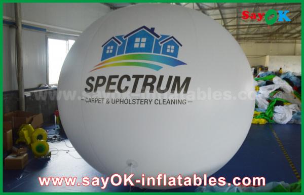 Quality Giant 2m DIA PVC White Inflatable Helium Balloon for Outdoor Advertising for sale
