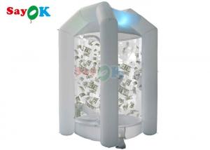 Wholesale White 210d Nylon Cloth Inflatable Money Machine Cube Cash Grab Catching Booth from china suppliers