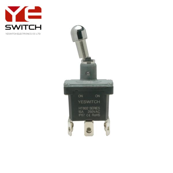 Double Pole Industrial Metal Toggle Switch With Locking Handle For Excavator