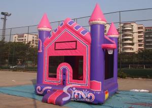 Wholesale 3In1 High Tear Strength Pink Inflatable Jump House with basket hoop for School Lobbies from china suppliers