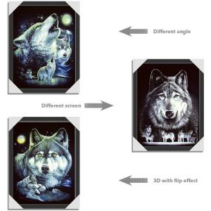 Wholesale 30x40cm Cool Wolves 3D Lenticular Poster For Gifts And Home Decoration from china suppliers