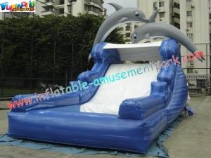 Wholesale Dolphin Outdoor Inflatable Water Slides, Swimming Pool Slide With UL Blower from china suppliers