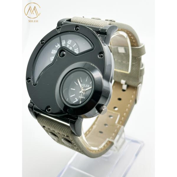 Creative Design Quartz Watch With Durable Denim Leather Strap For Teenagers