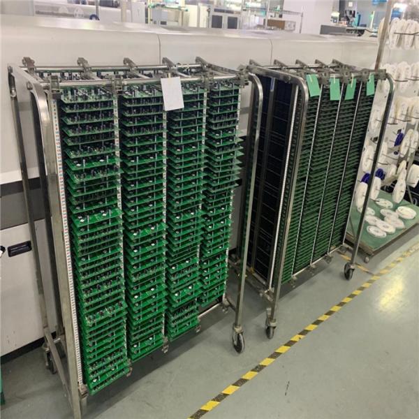 Four Wheels SS201 Pipe ESD PCB Cart Width 3mm For PC Board