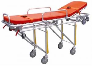 China Hospital Emergency Ambulance Stretcher Trolley Aluminum Alloy Automatic Loading Stretcher on sale