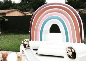 China Mini Wedding Rainbow Jumping Inflatable Bouncer Colorful Inflatable Bouncy Castle on sale