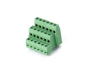 China EU Style PCB Terminal Block Connector CET1.5 Plugged in 5.08mm Pitch 1*06P Green on sale