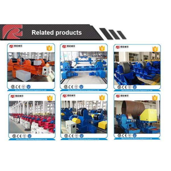 Electric Traversing Self Aligned Welding Roller Bed 100t Weld Rotator Rubber Wheel