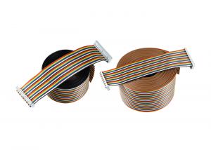 Wholesale Rainbow PVC 2.54mm 100mm IDC Flat Ribbon Cable from china suppliers