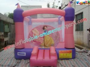 China Pink Inflatable Bounce Houses , CE / EN14960 Jumping Castle Rentals on sale