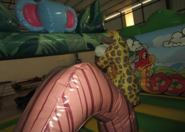 Hot sale inflatable safari park bouncer / elephant inflatable bouncer on sale PVC inflatable safari park jump