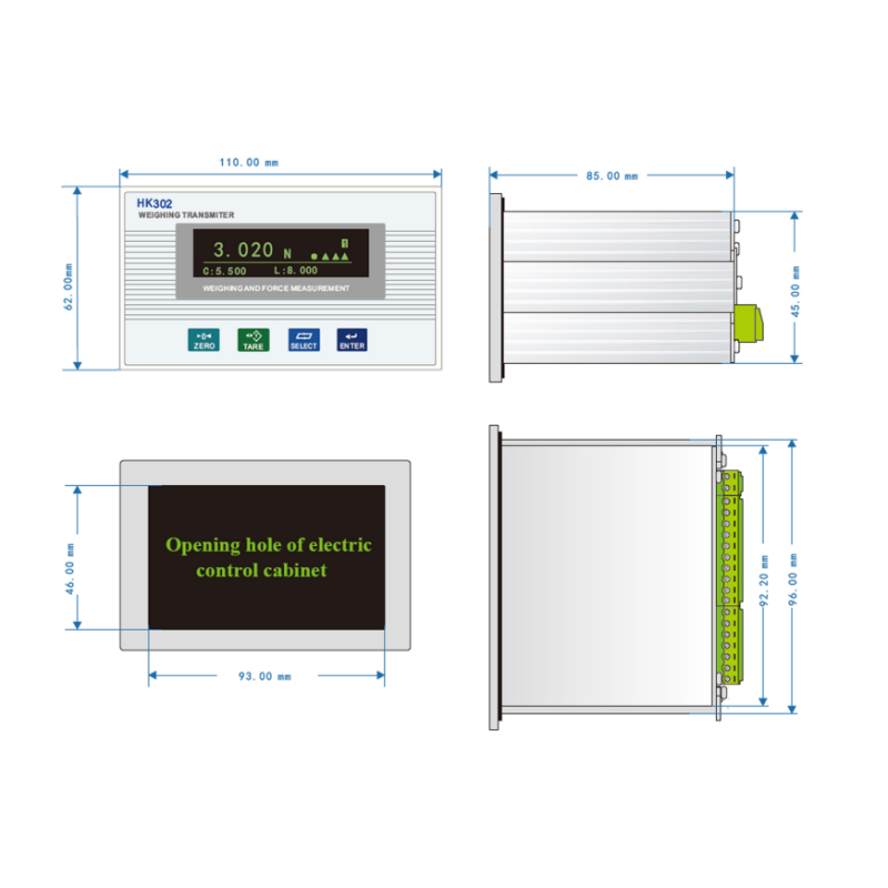 Weighing Indicator With Relay & Analog Output For Automation Control HK302