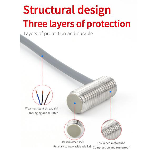M8 Series Inductive Proximity Switch Sensor Waterproof Shockproof IP67
