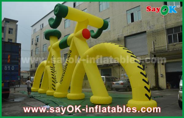 Quality Customized Shape Giant Promotional Inflatable Bicycle Model with CE Blower for sale