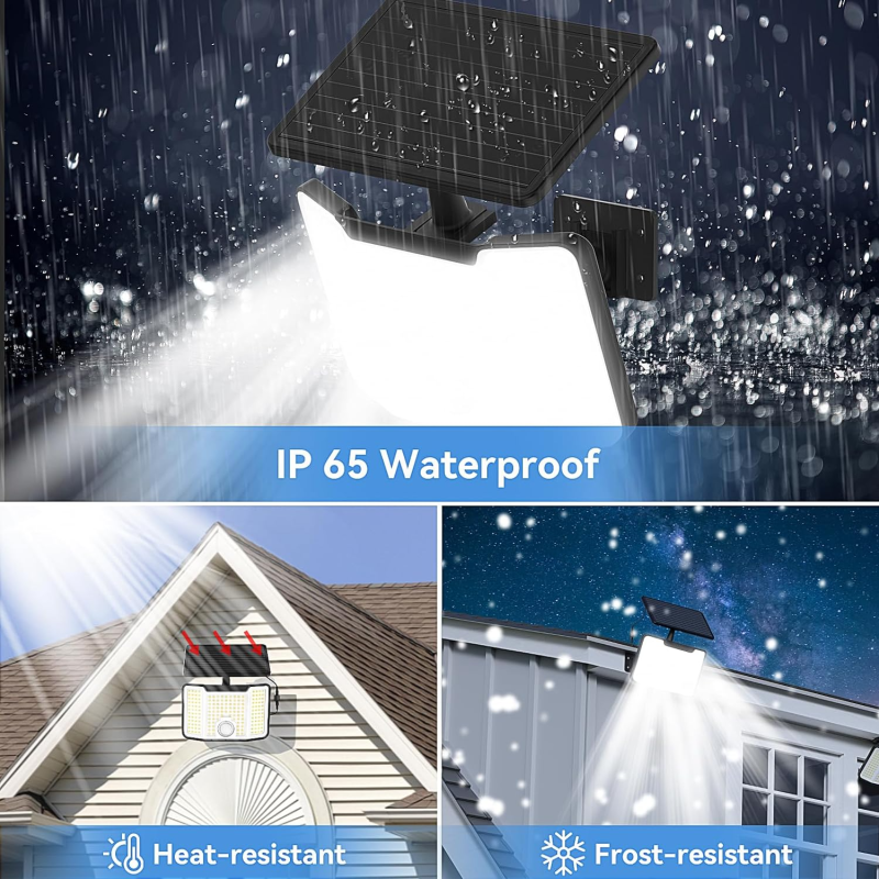 Ultra Bright Solar Induction Light - CdTe Low Light Charging/2000 Lumens/Human Sensing