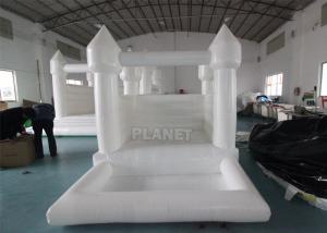 China White Small 10FT Inflatable Bounce House PVC Bouncy Castle Jumper Toddler White Bounce Combo on sale