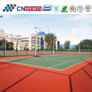 China Waterproof Spu Coating Acrylic Paint Rubber Sports Flooring For Professional Tennis Court on sale