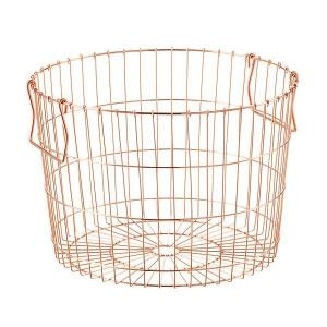 China Industrial Style Fashionable Sturdy Copper Metal Wire Baskets For Storage on sale