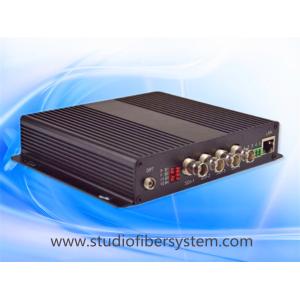 China 4Port aluminum multifunctional hdsdi to fiber optic converter with 10/100M ethernet&Rs485/rs422/rs232 on sale