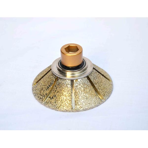 Vacuum Brazing Stone Diamond Tools Profile Wheel For Hand Held Use